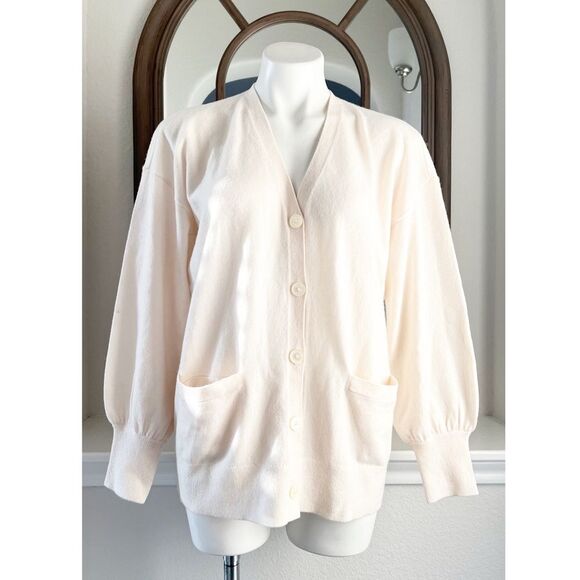 Lauren Ralph Lauren Cashmere Sweater, Winter Cream, NWT, Size M - Picture 2 of 8